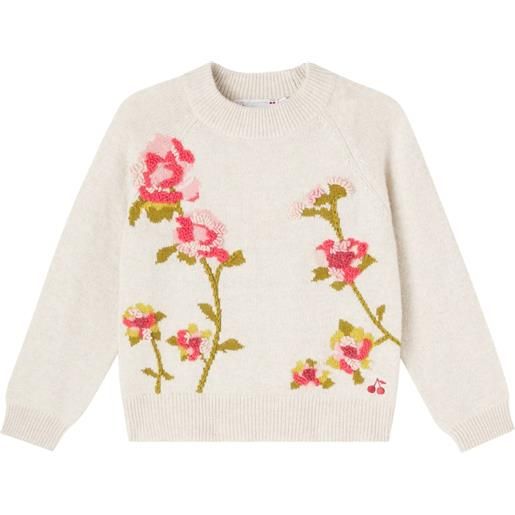 Bonpoint pullover gillia in misto lana con ricamo