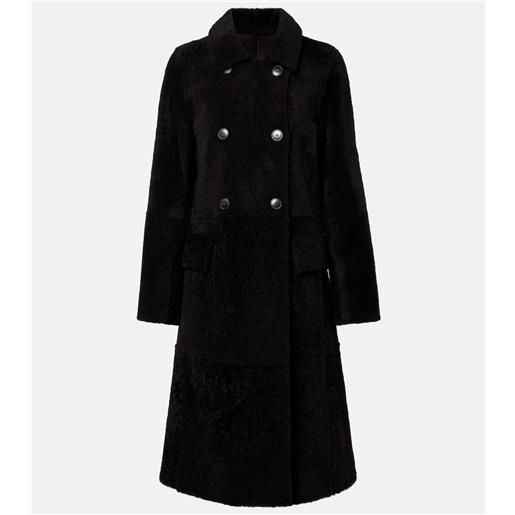 Yves Salomon cappotto doppiopetto in shearling