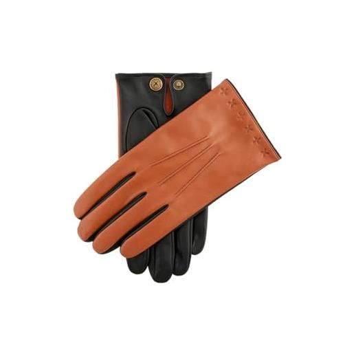 Dents the suited racer - guanti da uomo in pelle a tre punti per touchscreen, tan/nero, s