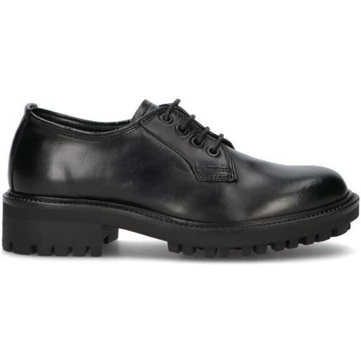 CALVIN KLEIN stringata donna nera in pelle