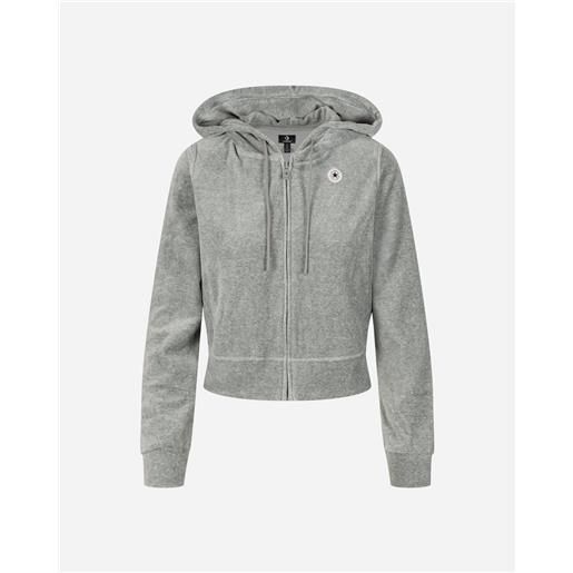 Converse zip velour w - felpa - donna - grigio