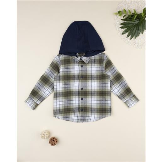 Prénatal camicia flanella da bambino con cappuccio