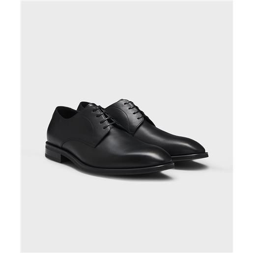 BOSS BLACK boss scarpe derby realizzate in italia in pelle con impunture decorative uomo