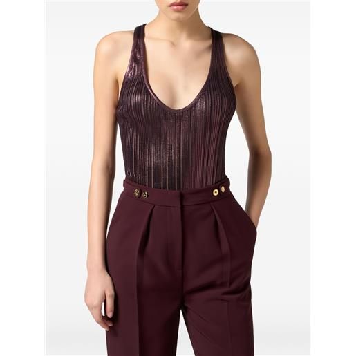 Elisabetta Franchi top a coste - rosso