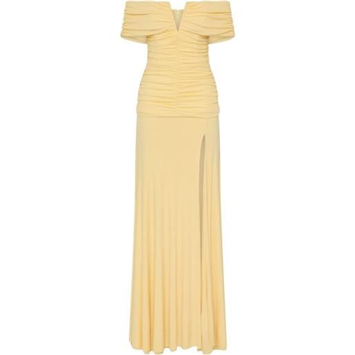 Rebecca Vallance abito lungo zaley con spalle scoperte - giallo