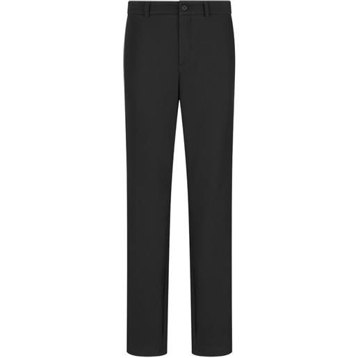 Giorgio Armani pantaloni con lavorazione a nido d'ape - nero