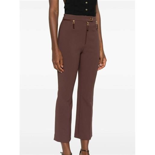 ELISABETTA FRANCHI pantalone in doppio crepe - pa10856e2 - caffe