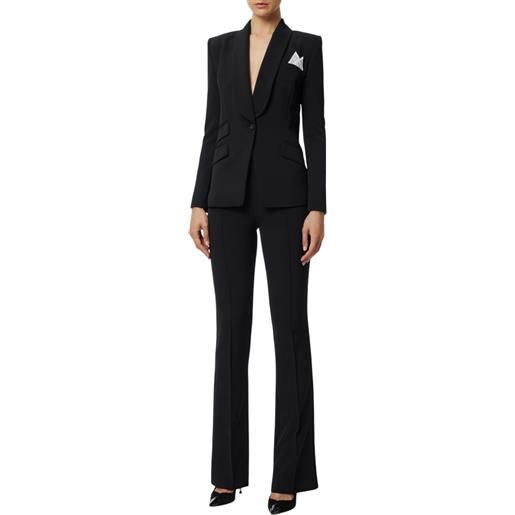 ELISABETTA FRANCHI tailleur in crepe - tp00156e2 - nero
