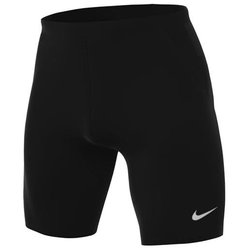 Nike men's tight m nk df fast bf half tight, black/reflective silv, fn3371-010, 2xl