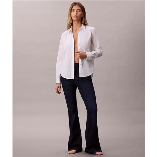 Calvin klein jeans - jeans flare a vita alta blue orbit donna