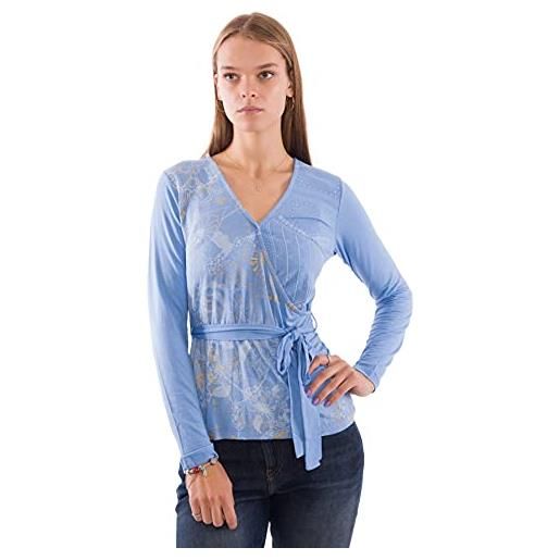 Desigual camicetta carla donna, blu, 46