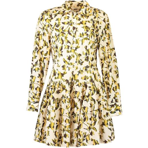 Ulla Johnson abito corto nanette a fiori - toni neutri