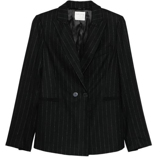 Forte Forte blazer doppiopetto gessato - nero