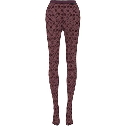 Marine Serre collant con monogramma - rosso