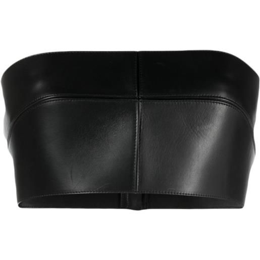 Roberto Cavalli top a fascia senza spalline - nero