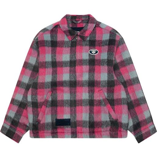 AAPE BY *A BATHING APE® giacca a quadri con zip - rosa