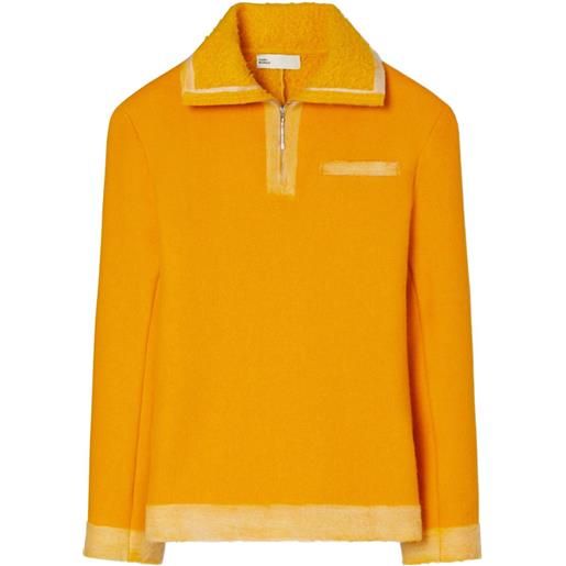 Tory Burch polo con mezza zip - arancione