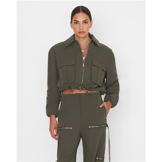 SILENCE LIMITED bomber crop con tasconi e coulisse - SILENCE LIMITED