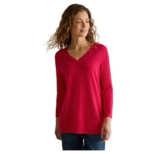 Cecil b303173 maglione con scollo a v, granita red, s donna