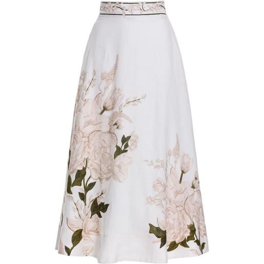 Agua By Agua Bendita gonna midi bergamota gardenia - bianco