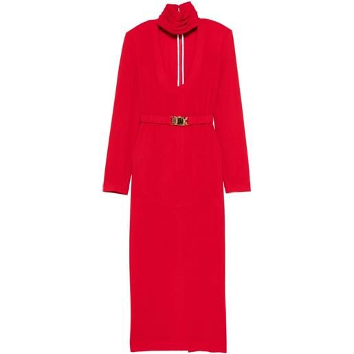 Rowen Rose abito lungo con cintura - rosso