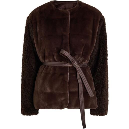 Moncler giacca jouillat - marrone