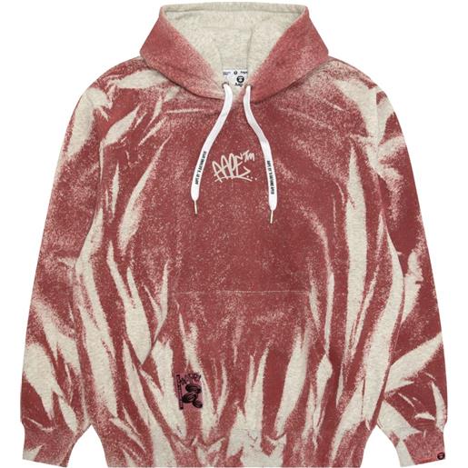 AAPE BY *A BATHING APE® felpa con stampa grafica - rosso