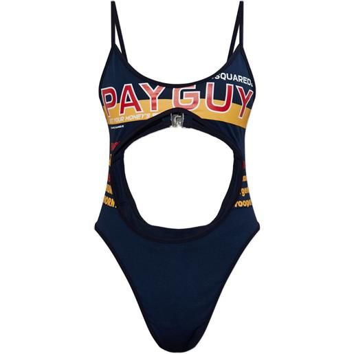 DSQUARED2 x bettter body con cut-out - blu