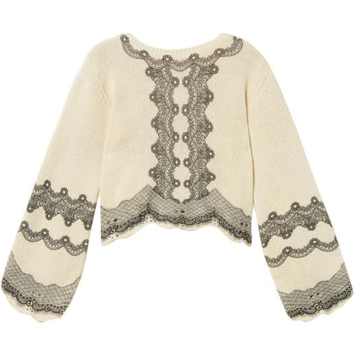 TWINSET top a fantasia - toni neutri