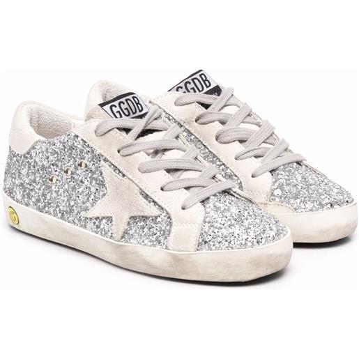 Golden Goose Kids sneakers con glitter - argento