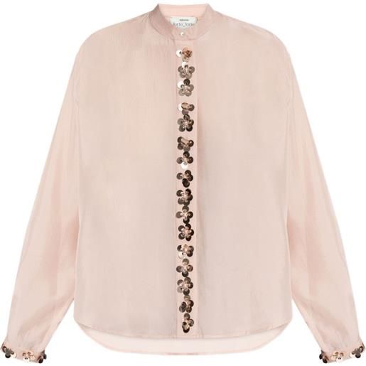 Forte Forte camicia con decorazione floreale - rosa