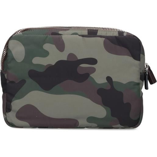 Anya Hindmarch pouch con stampa camouflage - verde