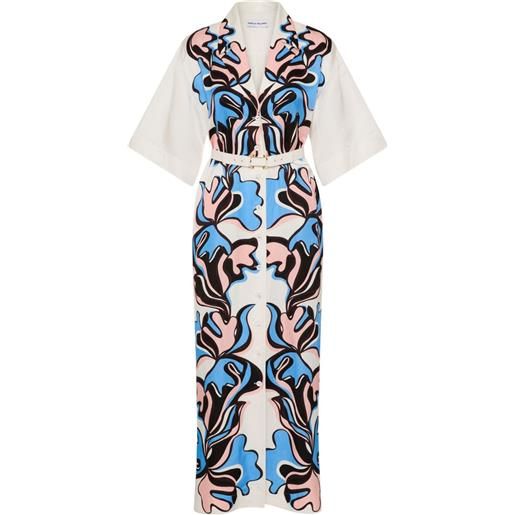 Rebecca Vallance abito midi barbados breeze - bianco