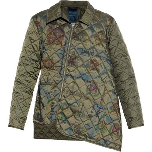 Comme Des Garçons Shirt x laveham. Giacca trapuntata con zip - verde