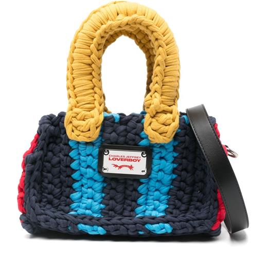 Charles Jeffrey Loverboy borsa tote piccola in cotone - blu