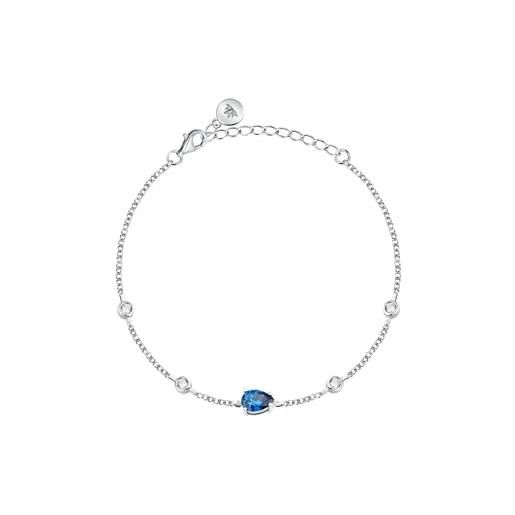Morellato bracciale donna in argento 925% riciclato, zirconi, collezione tesori - saiw201