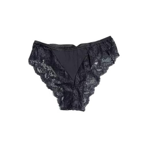 JADEA 6 slip donna art. 789 cotone e pizzo bianco e nero 3 (colore nero)