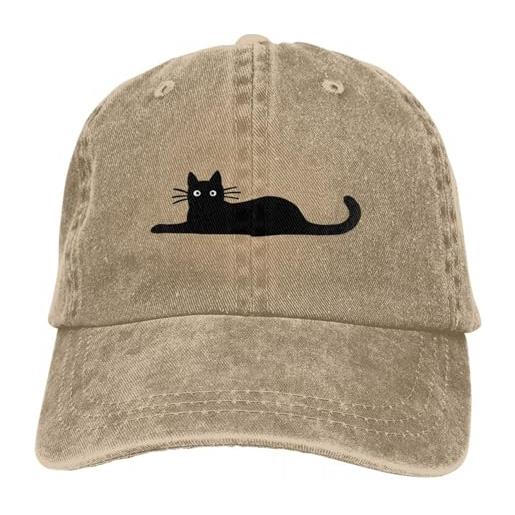 OAUMJIIL gatto nero uomini colore puro papà cappelli visiera da sole berretti da baseball berretto con visiera