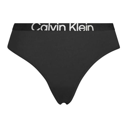 Calvin Klein perizoma donna tanga, multicolore (black/sunny lime), xs
