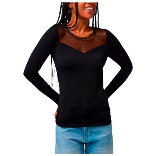 YSABEL MORA - maglietta termica da donna con pizzo a righe uomo, xl