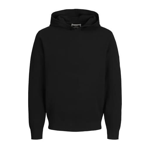 JACK & JONES jack&jones jcoaero - felpa con cappuccio, nero, xl
