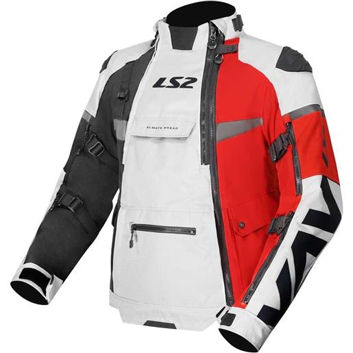 Ls2 giubbotto moto ls2 x-master man nero grigio rosso