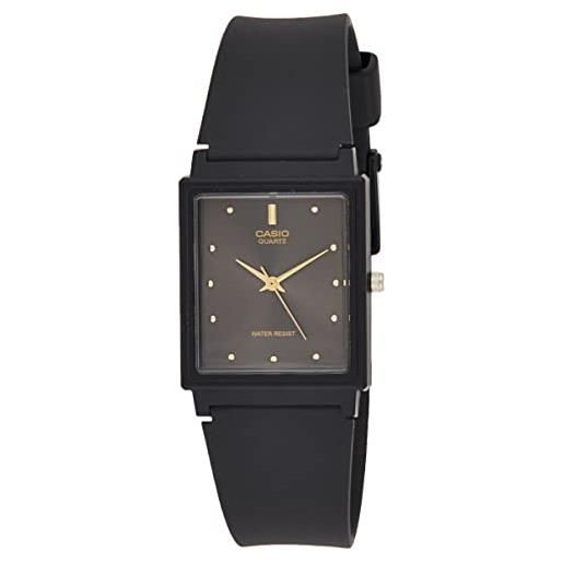 Casio orologio analogico al quarzo da uomo mq38-1a in resina nera con quadrante nero, orologio al quarzo nero, nero, orologio al quarzo