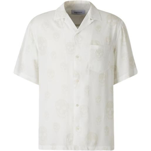 Alexander McQueen camicia con stampa teschio - bianco