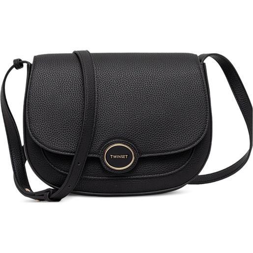 TWINSET borsa a tracolla in pelle - nero