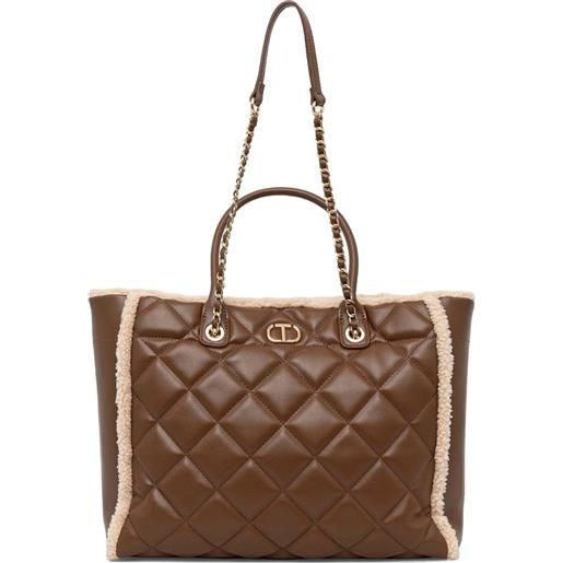 TWINSET borsa tote voyage - marrone