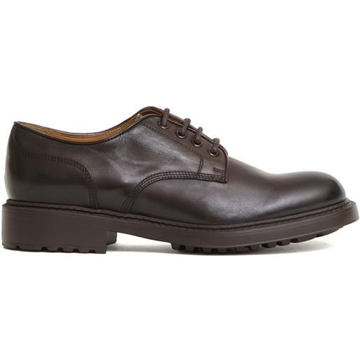 Doucal's stringata derby pelle marrone