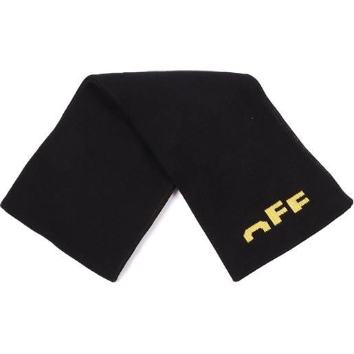 OFF WHITE KIDS type logo scarf black - yellow