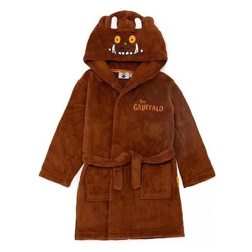 The Gruffalo gruffalo & friends bambini marrone gruffalo accappatoio | abbraccia il comfort accogliente in questa vestaglia unisex | perfetto per rilassarsi giocosamente, rilassarsi e divertirsi senza fine