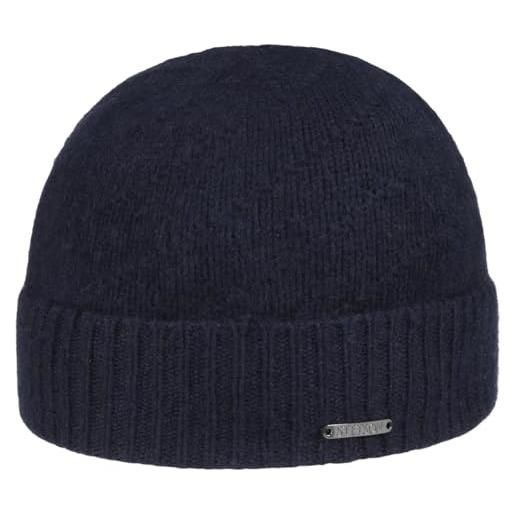 Stetson berretto in cachemire mayville donna/uomo - beanie con risvolto inverno autunno/inverno - taglia unica blu scuro